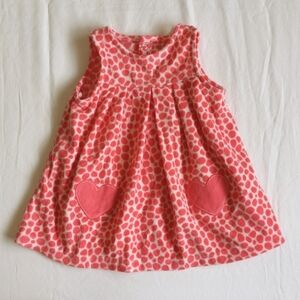 just one you by carter's coral dotted fleece jumper dress 6 months baby girl